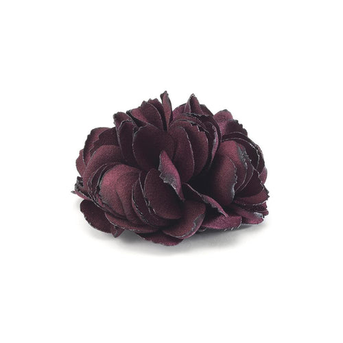 BRAMA BURGUNDY L BURNED LAPEL FLOWER