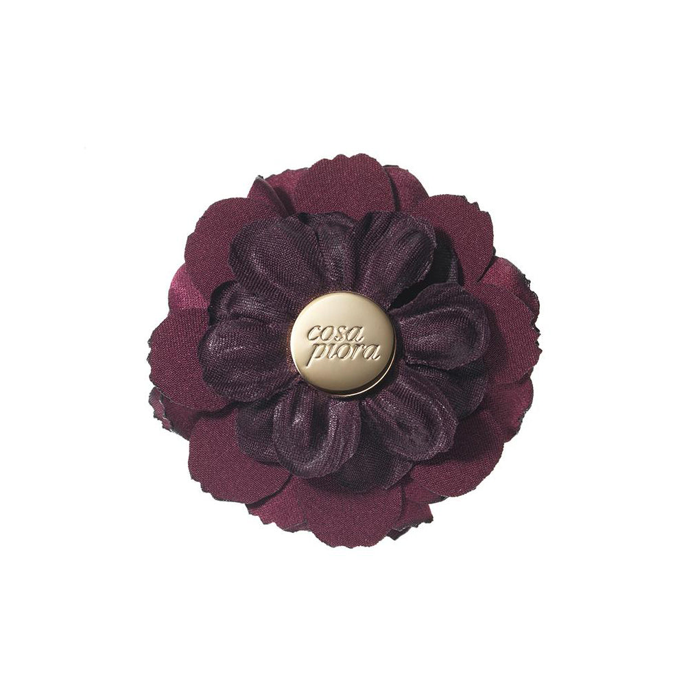 BRAMA BURGUNDY L BURNED LAPEL FLOWER