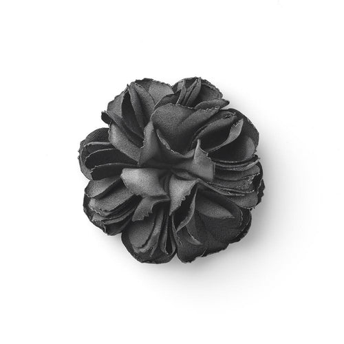 BRAMA GREY L BURNED LAPEL FLOWER