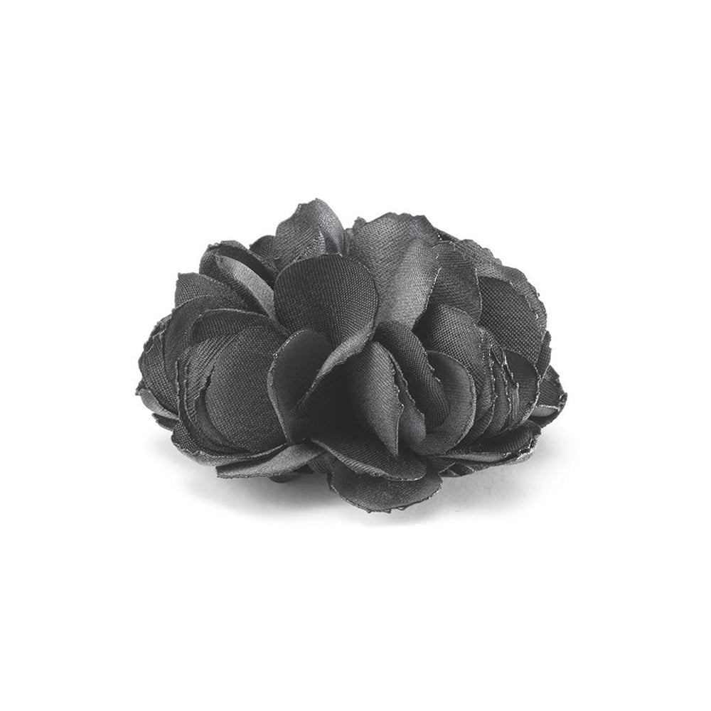 BRAMA GREY L BURNED LAPEL FLOWER