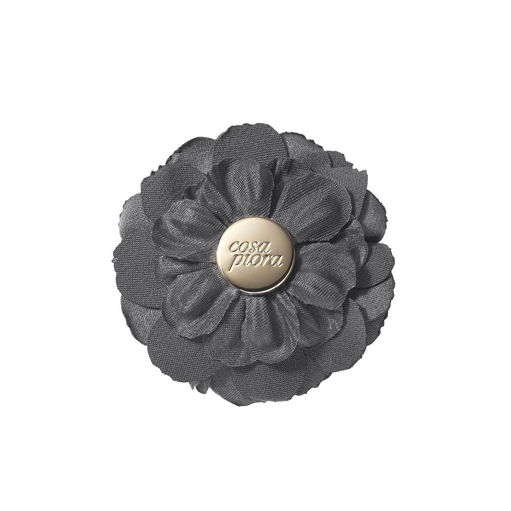 BRAMA GREY L BURNED LAPEL FLOWER