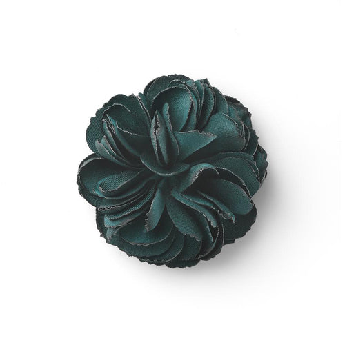 BRAMA GREEN L BURNED LAPEL FLOWER