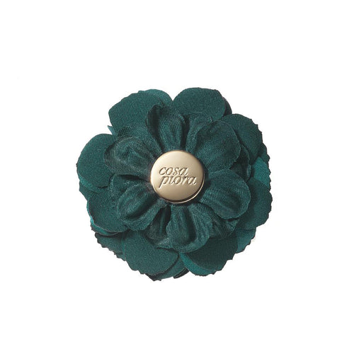 BRAMA GREEN L BURNED LAPEL FLOWER