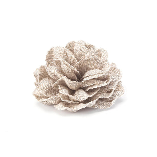 CP VIVIDO BEIGE L SOLID LAPEL FLOWER