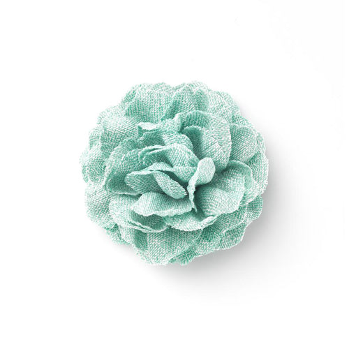 CP VIVIDO MINT GREEN L  SOLID LAPEL FLOWER