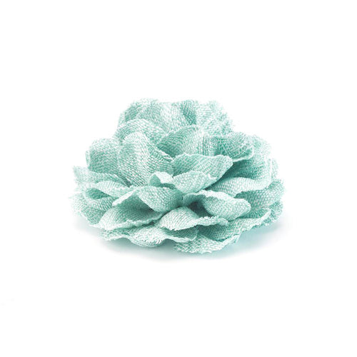 CP VIVIDO MINT GREEN L  SOLID LAPEL FLOWER