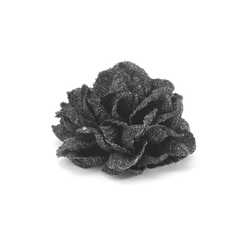 CP VIVIDO DARK GREY L SOLID LAPEL FLOWER