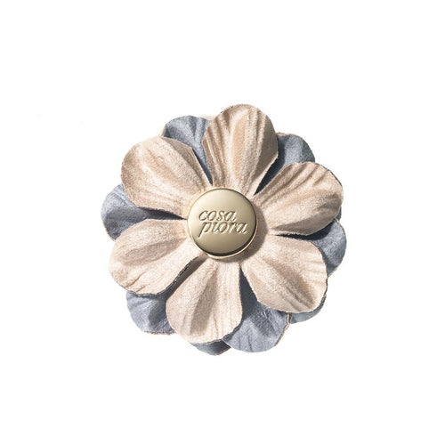 CP TALENTO LIGHT GREY L DIPTYCH LAPEL FLOWER