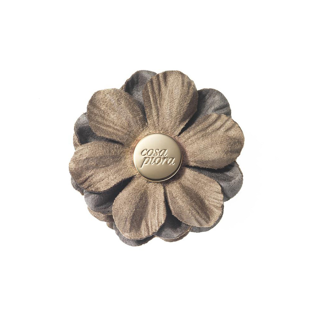 CP TALENTO KHAKI L DIPTYCH LAPEL FLOWER