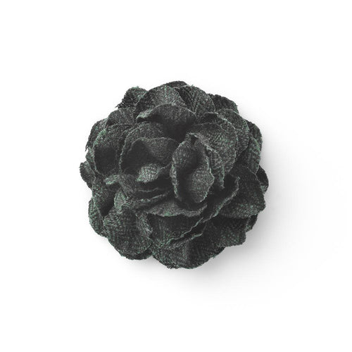 CP FAMA KHAKI L HERRINGBONE LAPEL FLOWER