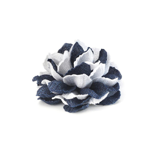 CP BRAVADO WHITE L COLOR BLOCK LAPEL FLOWER