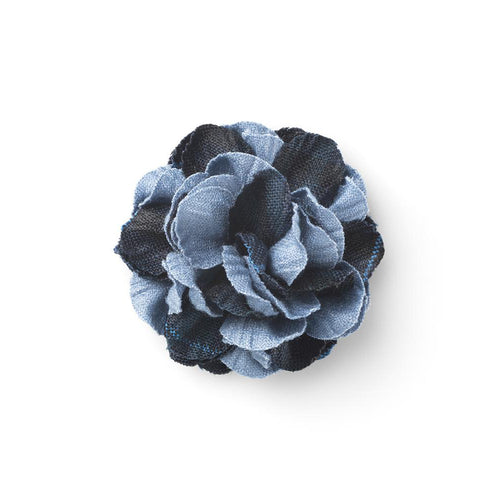 CP BRAVADO BLUE L COLOR BLOCK LAPEL FLOWER