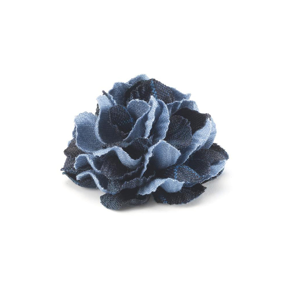 CP BRAVADO BLUE L COLOR BLOCK LAPEL FLOWER