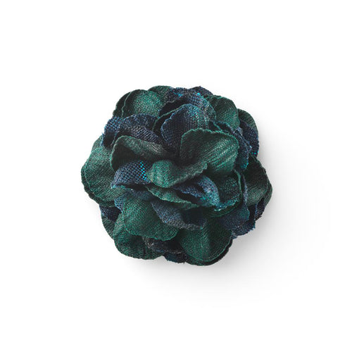 CP BRAVADO GREEN L COLOR BLOCK LAPEL FLOWER