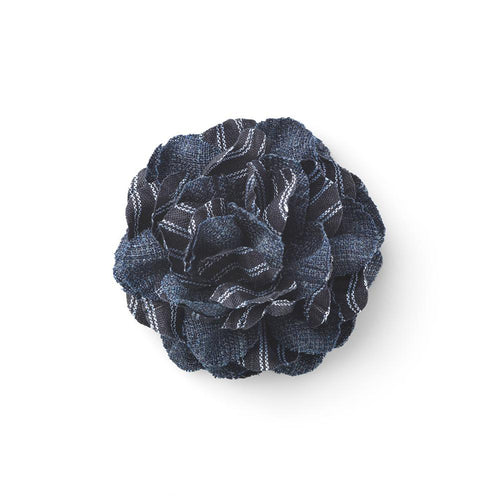 CP BRAVADO NAVY L COLOR BLOCK LAPEL FLOWER