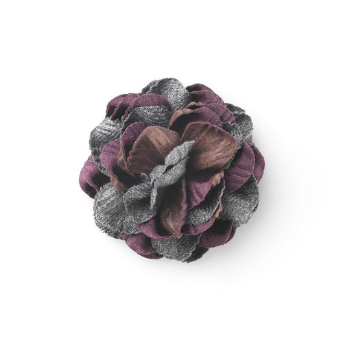 CP BRAVADO PURPLE L COLOR BLOCK LAPEL FLOWER