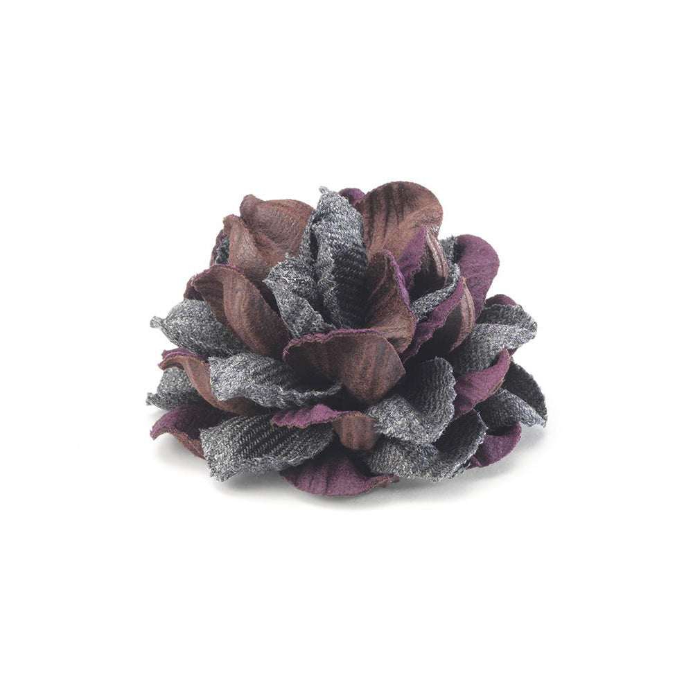 CP BRAVADO PURPLE L COLOR BLOCK LAPEL FLOWER