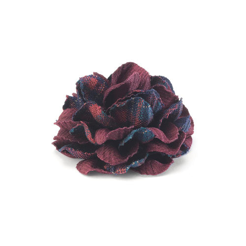 CP BRAVADO BURGUNDY L COLOR BLOCK LAPEL FLOWER