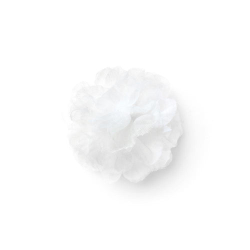 BLANC WHITE L CHIFFON LAPEL FLOWER