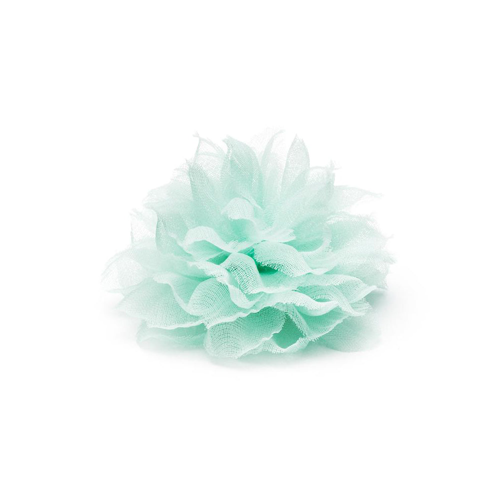 BLANC MINT GREEN L CHIFFON LAPEL FLOWER