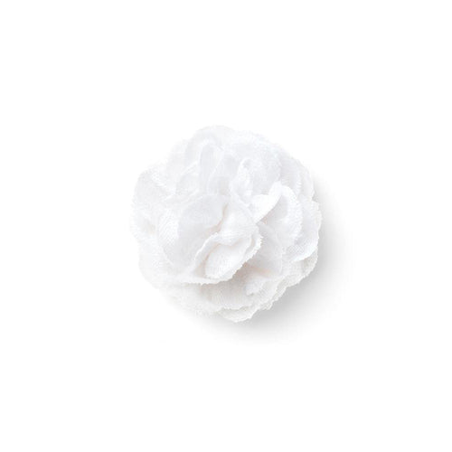 CP VIVIDO WHITE M SOLID LAPEL FLOWER