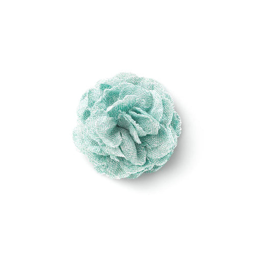 CP VIVIDO MINT GREEN M SOLID LAPEL FLOWER