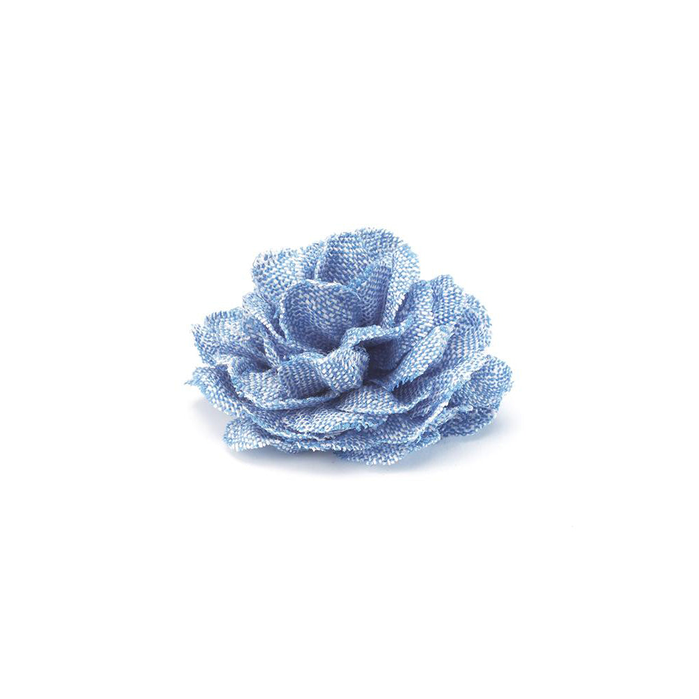 CP VIVIDO LIGHT BLUE M SOLID LAPEL FLOWER