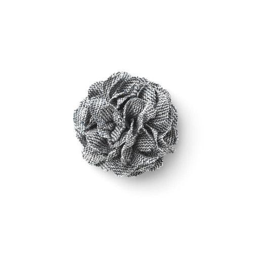 CP VIVIDO GREY M SOLID LAPEL FLOWER