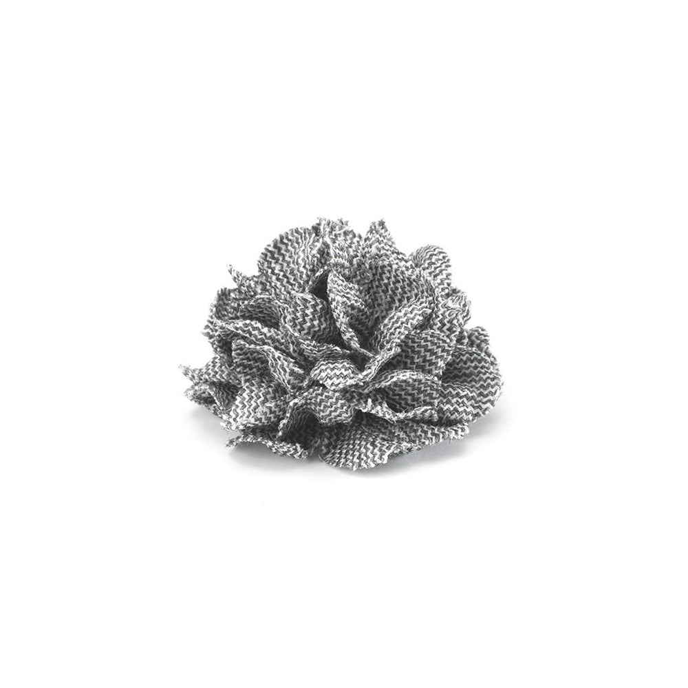 CP VIVIDO GREY M SOLID LAPEL FLOWER