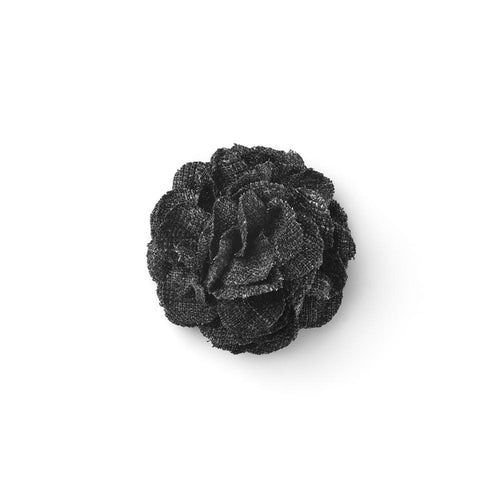 CP VIVIDO DARK GREY M SOLID LAPEL FLOWER