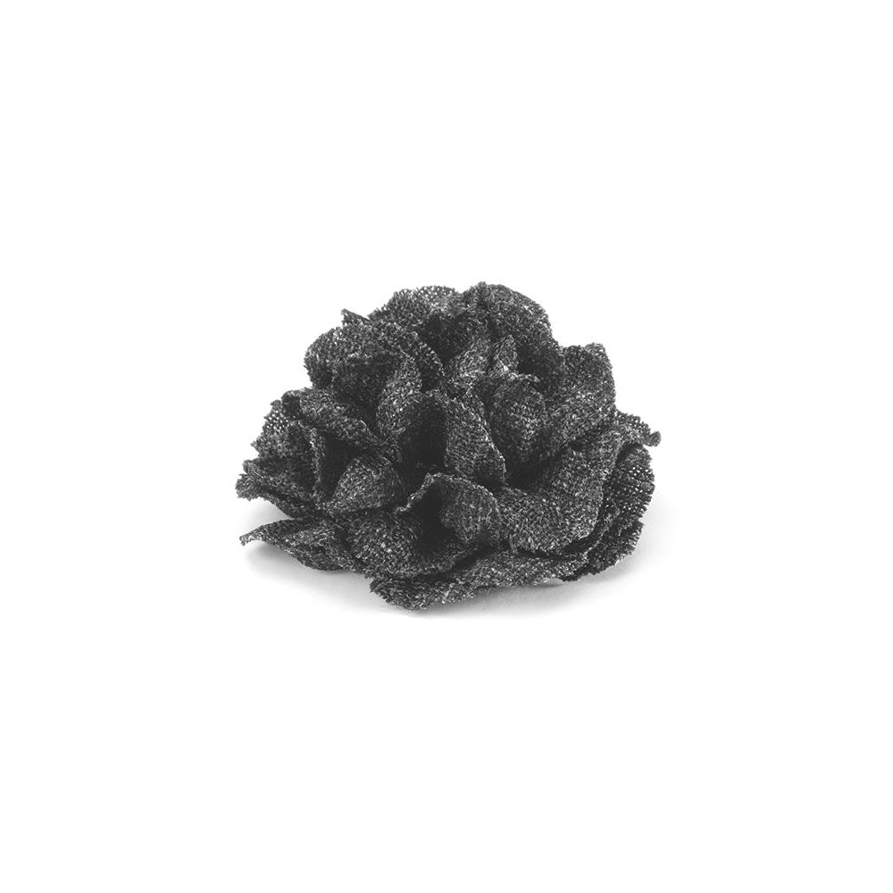 CP VIVIDO DARK GREY M SOLID LAPEL FLOWER