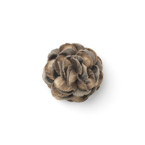 CP TALENTO KHAKI M DIPTYCH LAPEL FLOWER