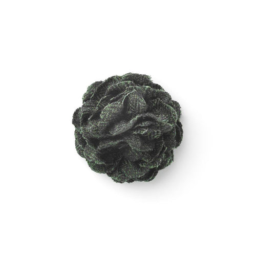 CP FAMA KHAKI M HERRINGBONE LAPEL FLOWER