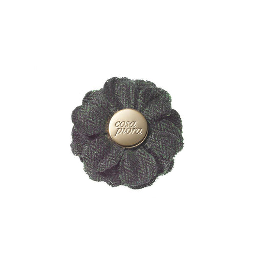 CP FAMA KHAKI M HERRINGBONE LAPEL FLOWER