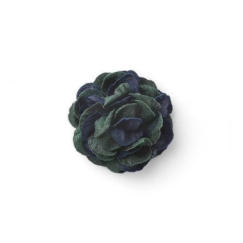 CP BRAVADO GREEN M COLOR BLOCK LAPEL FLOWER