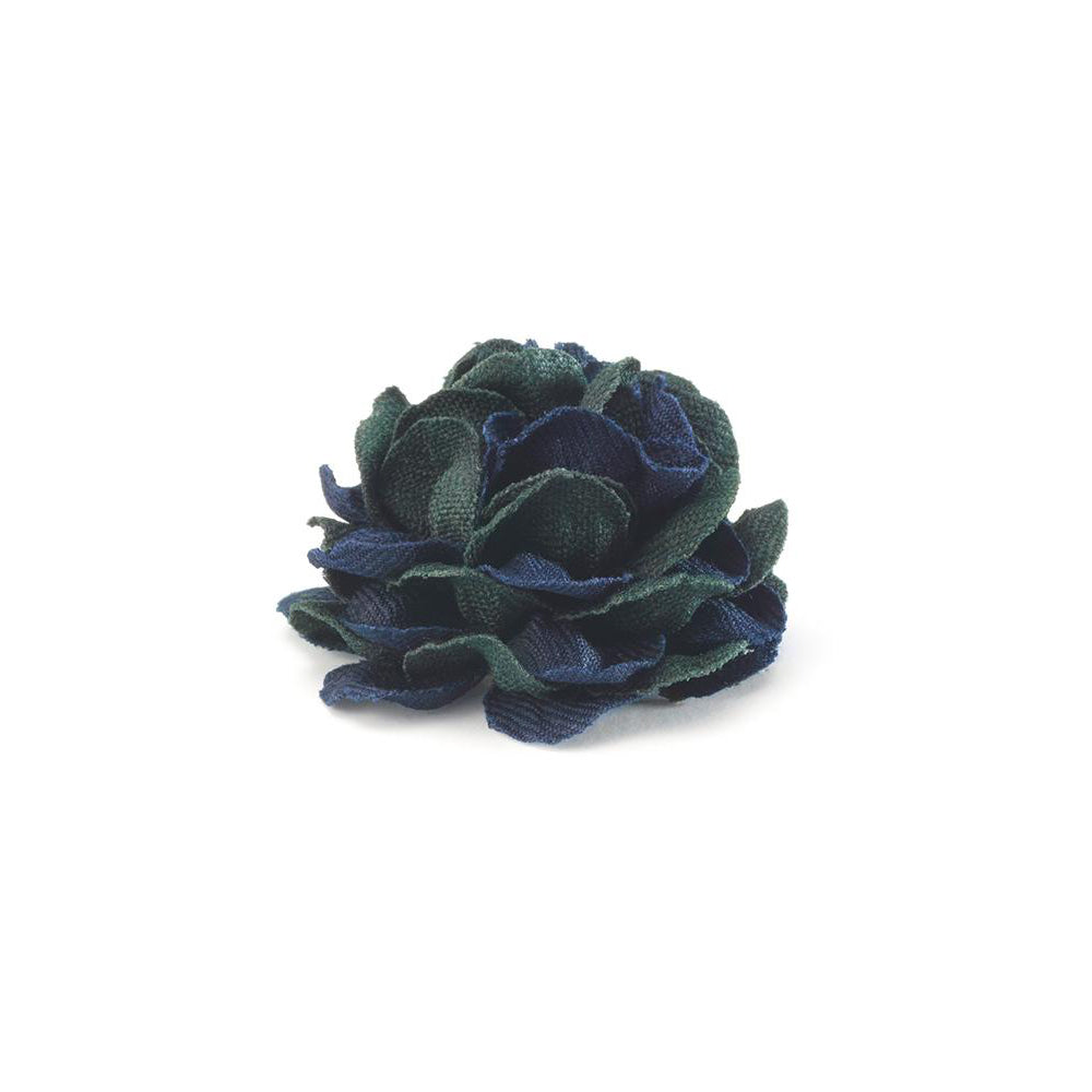 CP BRAVADO GREEN M COLOR BLOCK LAPEL FLOWER