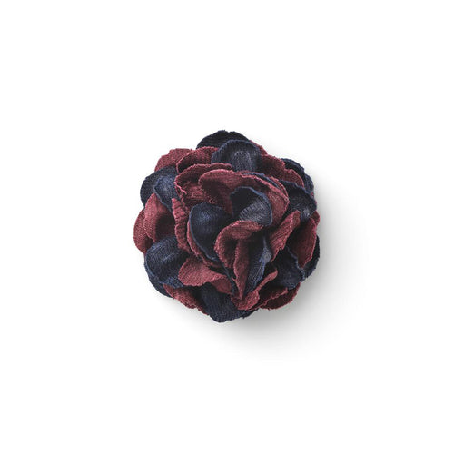 CP BRAVADO BURGUNDY M COLOR BLOCK LAPEL FLOWER