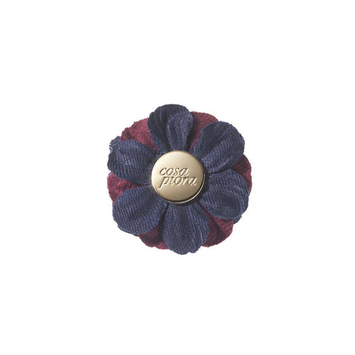 CP BRAVADO BURGUNDY M COLOR BLOCK LAPEL FLOWER