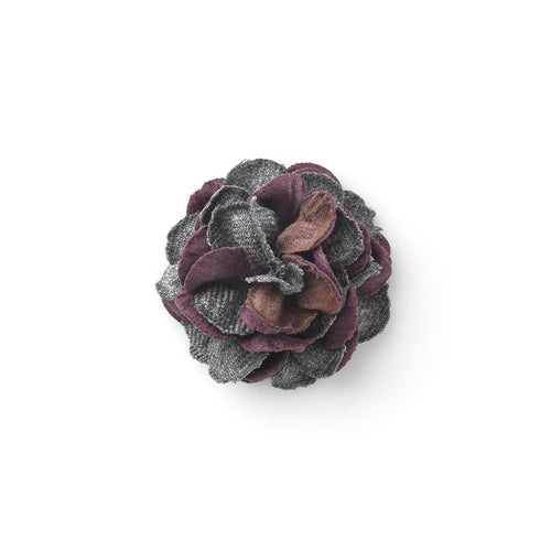 CP BRAVADO PURPLE M COLOR BLOCK LAPEL FLOWER