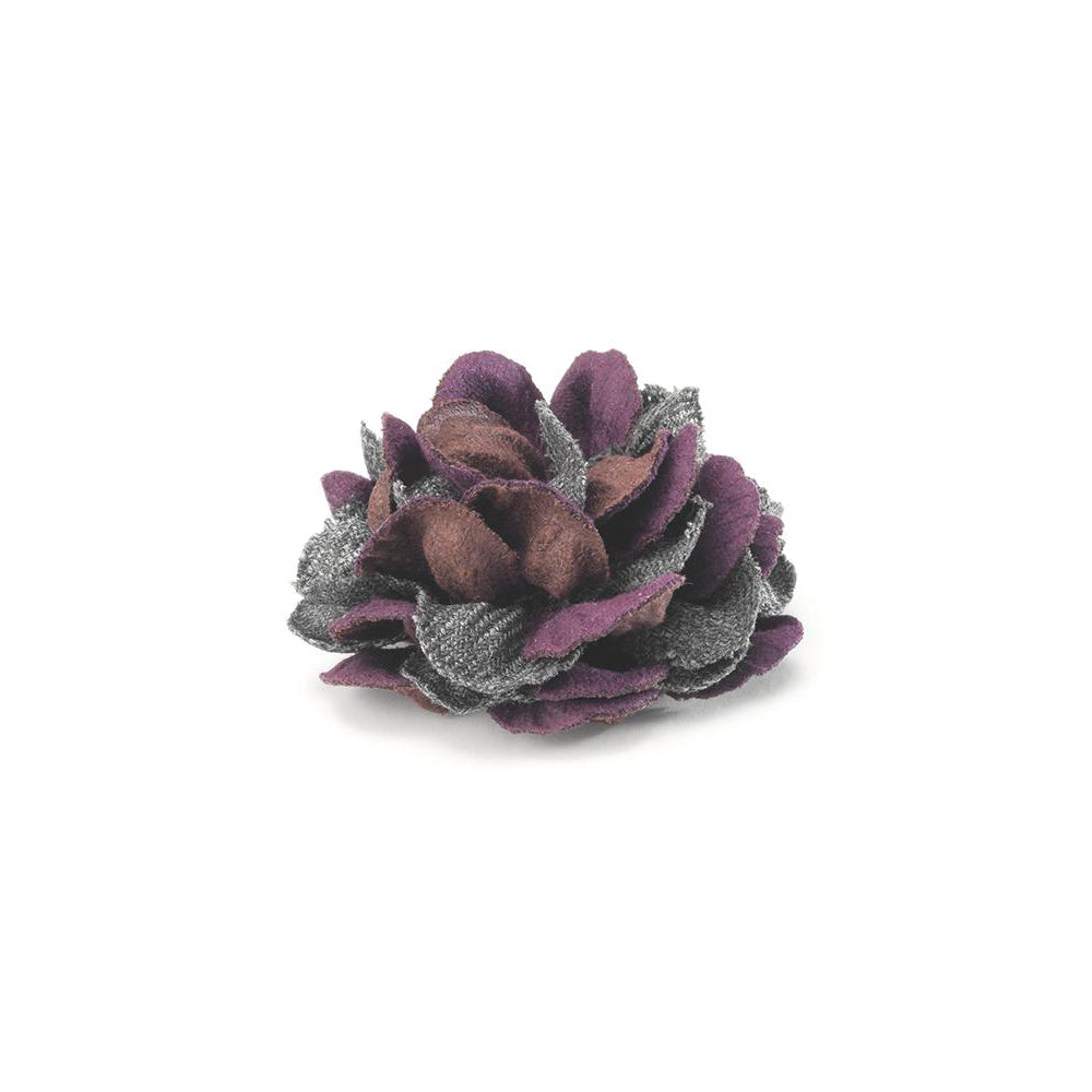 CP BRAVADO PURPLE M COLOR BLOCK LAPEL FLOWER