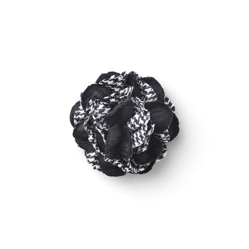 CP BRAVADO BLACK M COLOR BLOCK LAPEL FLOWER