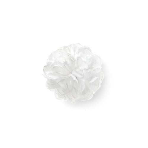 BRAMA WHITE S BURNED LAPEL FLOWER