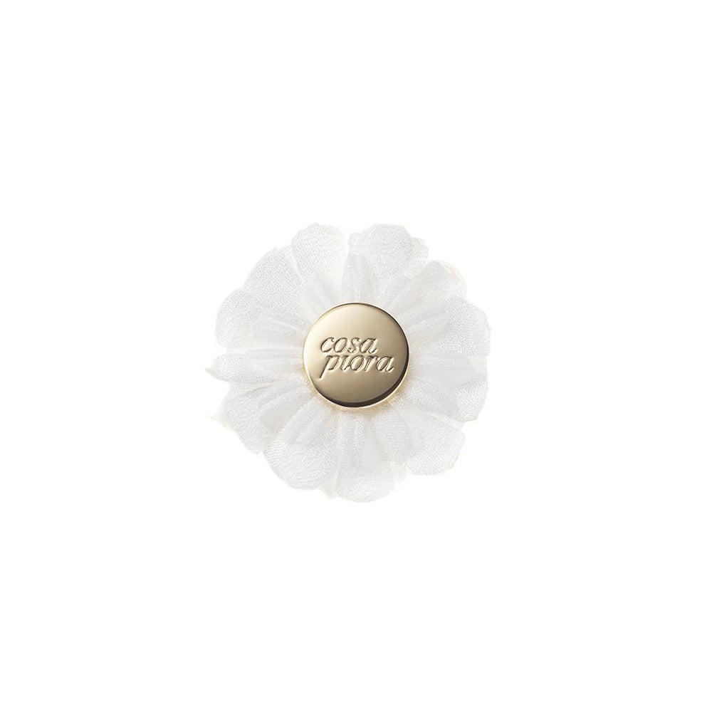 BRAMA WHITE S BURNED LAPEL FLOWER