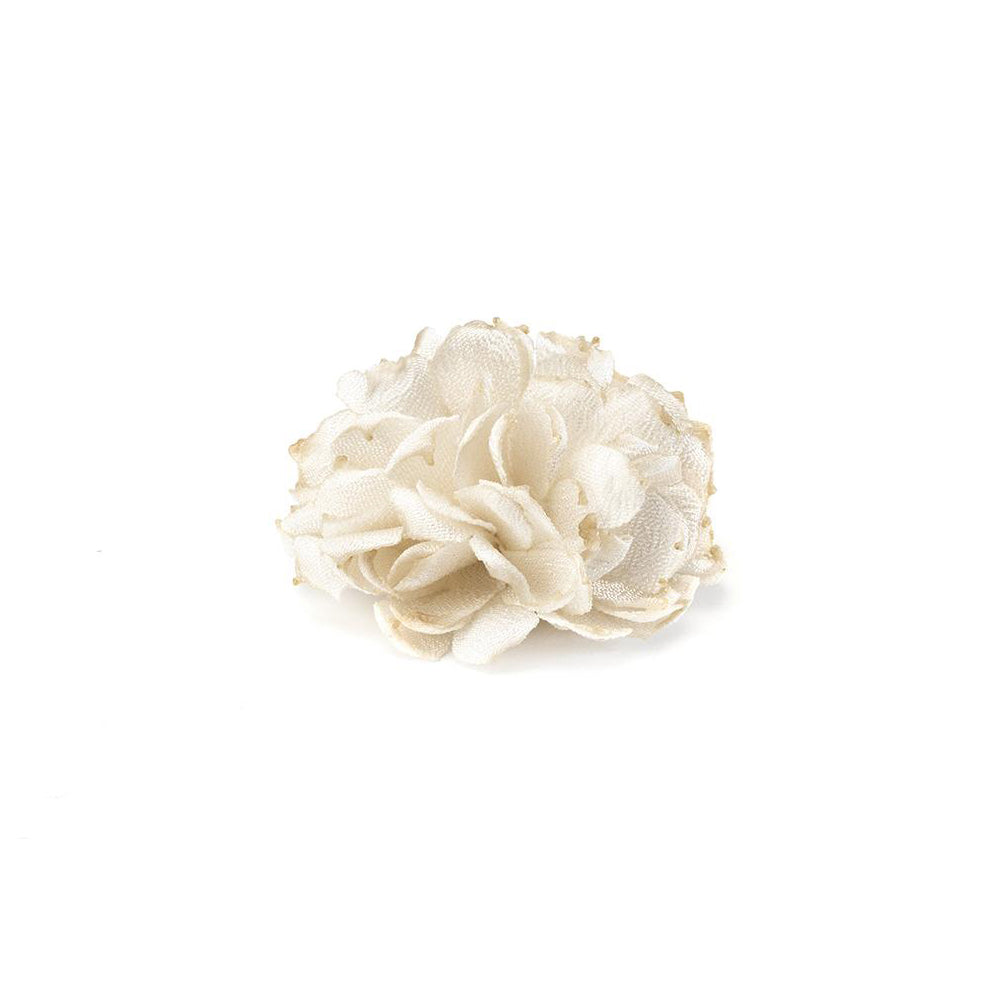 BRAMA BEIGE S BURNED LAPEL FLOWER