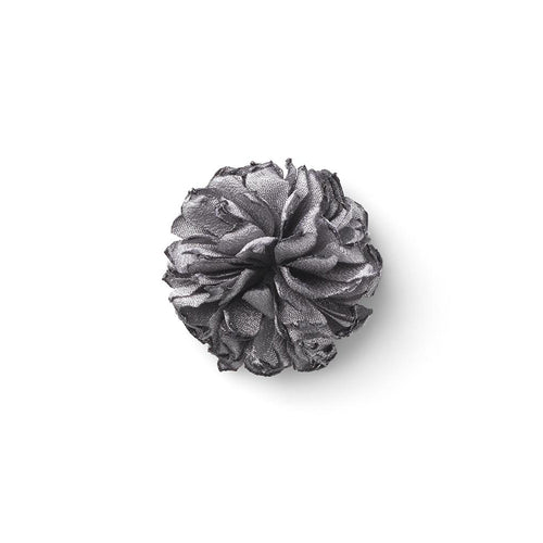 BRAMA GREY S BURNED LAPEL FLOWER