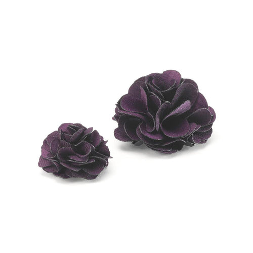 COMPAGNIA PURPLE DUPLE LAPEL FLOWER