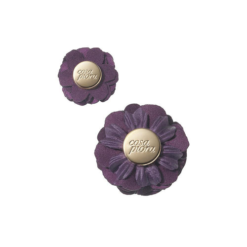 COMPAGNIA PURPLE DUPLE LAPEL FLOWER