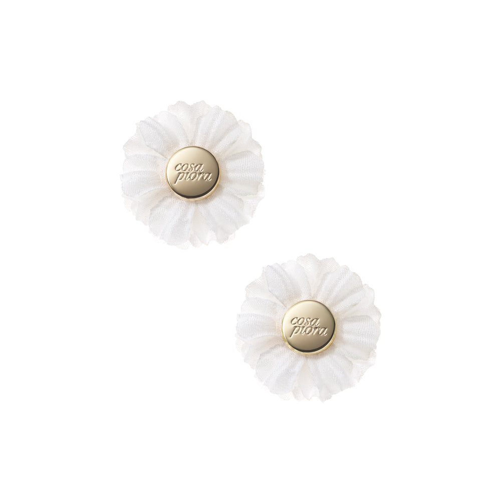 COMPAGNIA WHITE DUO LAPEL FLOWER